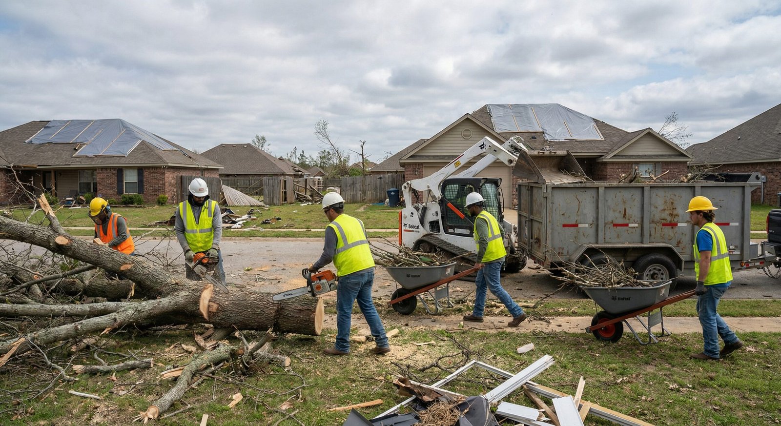 Emergency cleanup for storm damage and water intrusion in Central Connecticut